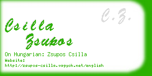 csilla zsupos business card